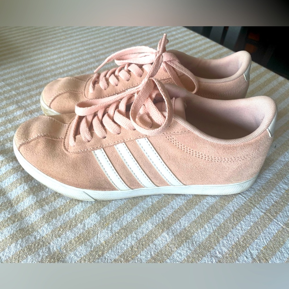 Adidas Pink Suede Sneakers - Size 7